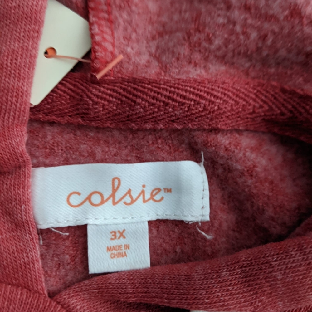 Colsie -Women's Plus Size Fleece Hooded sweatshirt - Picture 8 of 14